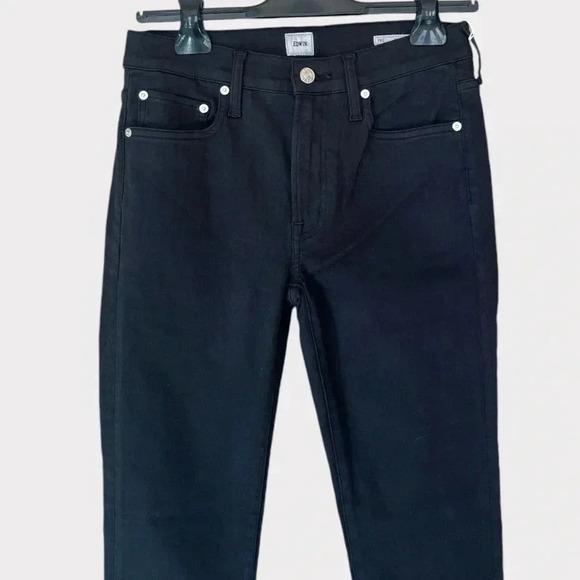 Edwin Women's 28 Pixie Mid Rise Skinny Ankle Jeans in Black Denim - Picture 3 of 8